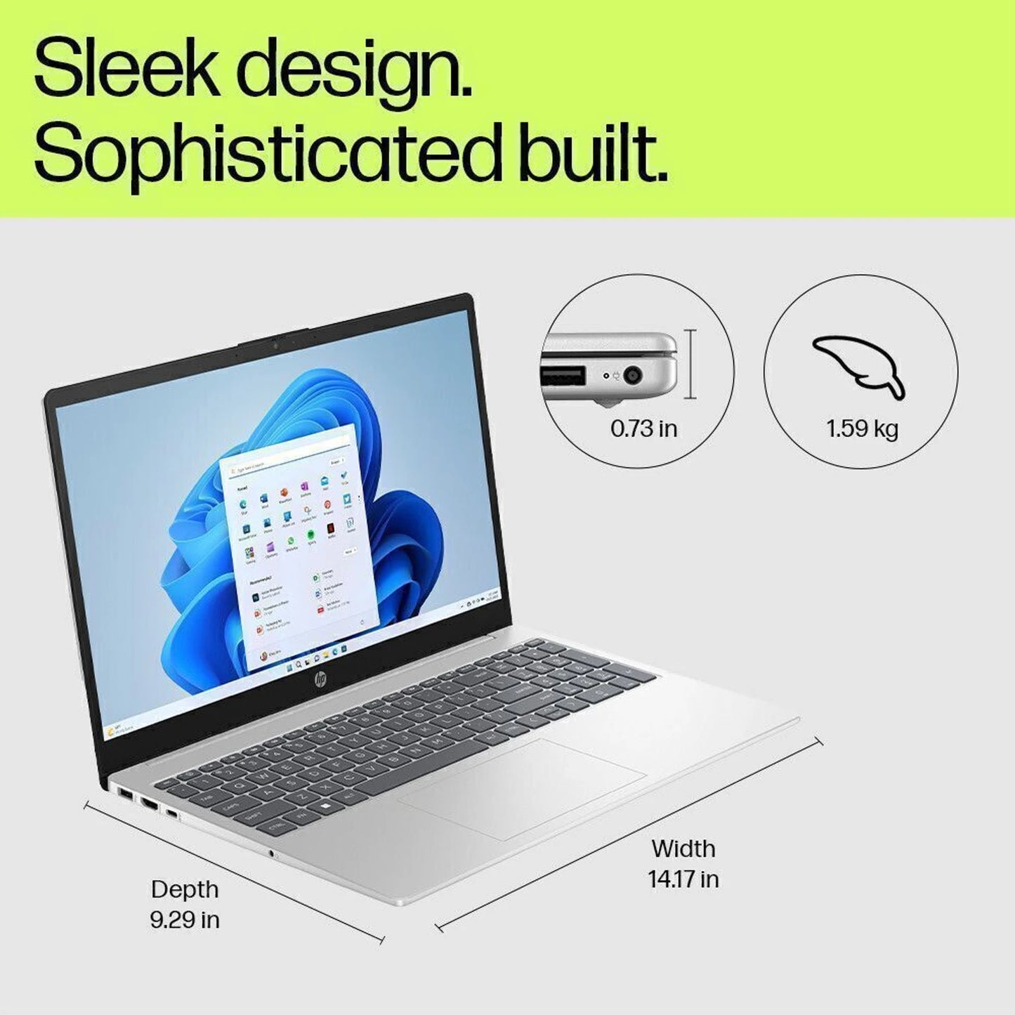 HP 15 Intel Core i5 8GB RAM 512GB SSD 15.6-inch Laptop FD0345TU