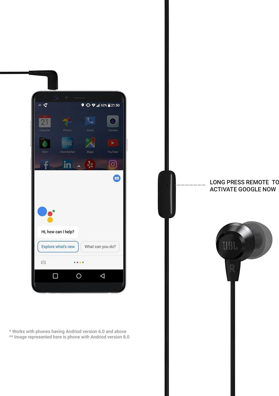 JBL T50HI WIRED EARPHONE