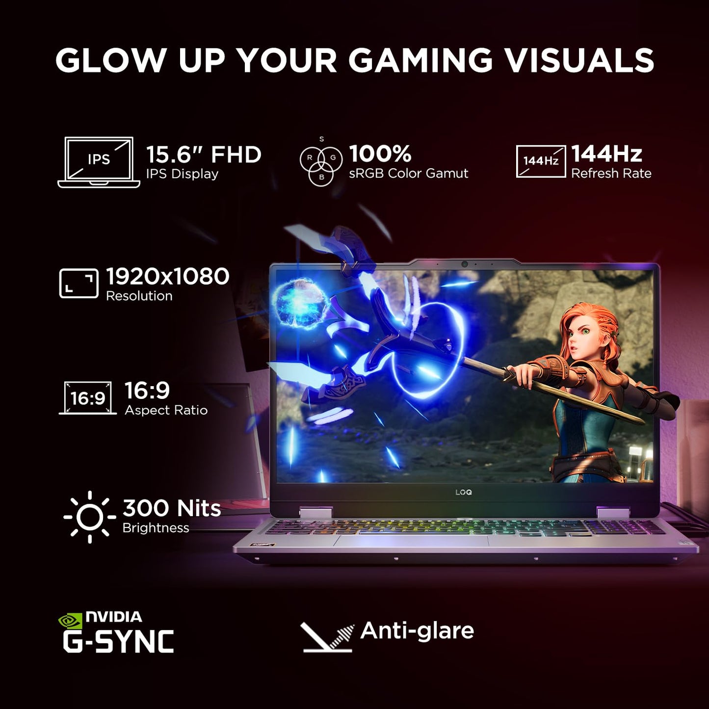 Lenovo LOQ Gaming Intel Core i7 13700HX RTX 5050 8GB Graphics | 16GB RAM | 1TB SSD Storage | 15.6-inch FHD 144Hz Display Laptop 83JE00U7IN