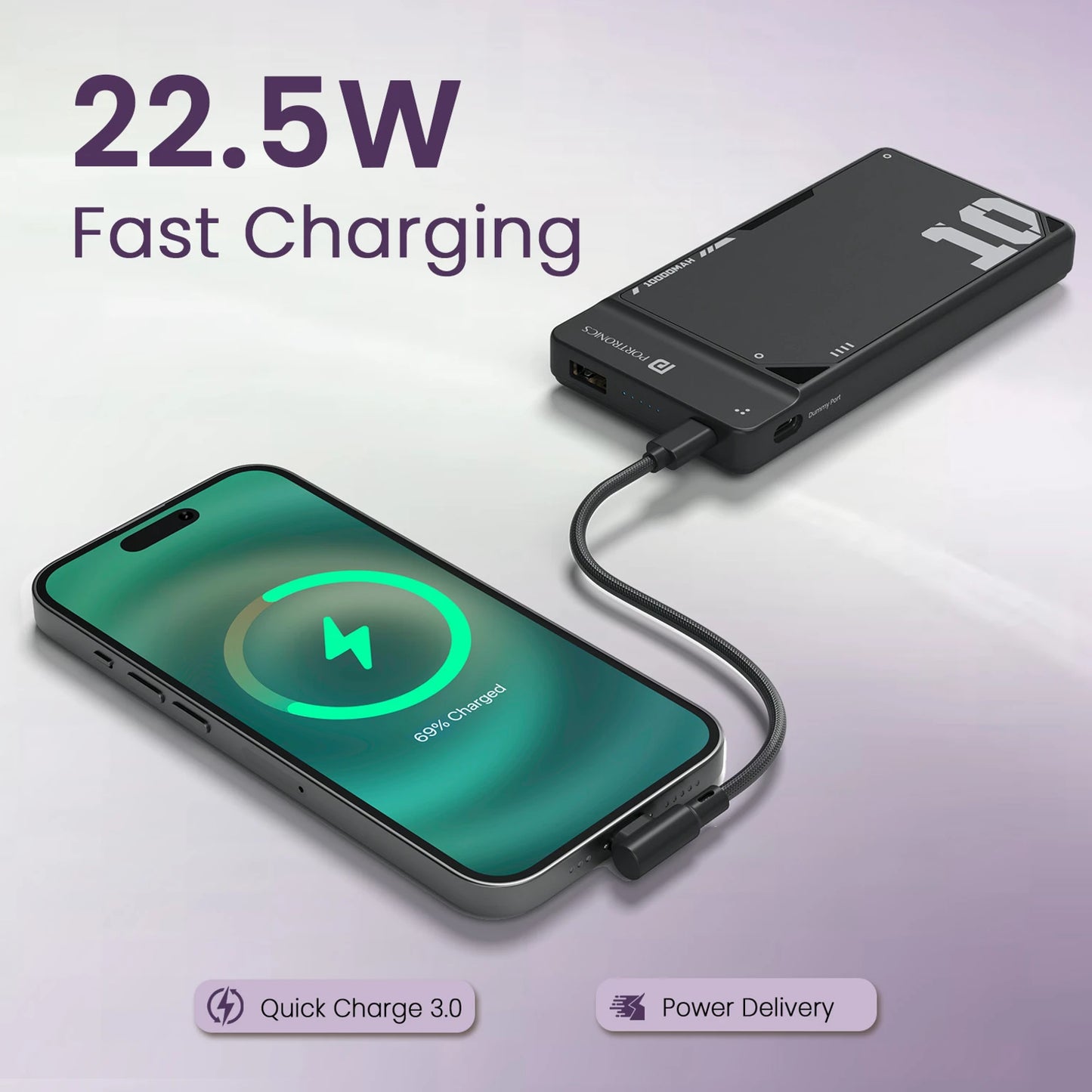 PORTRONICS LUXCELL UNO 10K POWER BANK