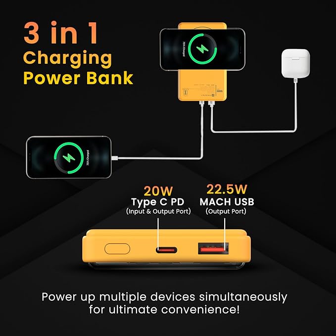 PORTRONICS LUXCELL WIRELESS 10K POWERBANK