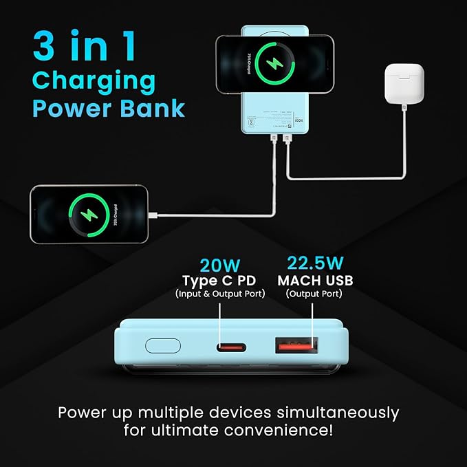 PORTRONICS LUXCELL WIRELESS MINI 10K PB