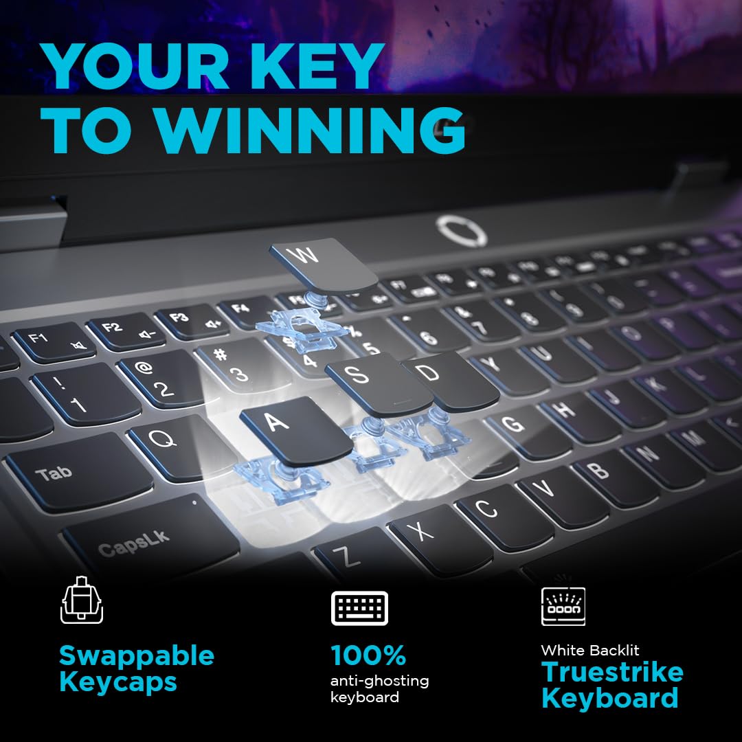 Lenovo LOQ Gaming Intel Core i5 13450HX RTX 3050A 4GB Graphics | 16GB RAM | 512GB SSD Storage | 15.6-inch FHD 144Hz Display White Backlit Laptop