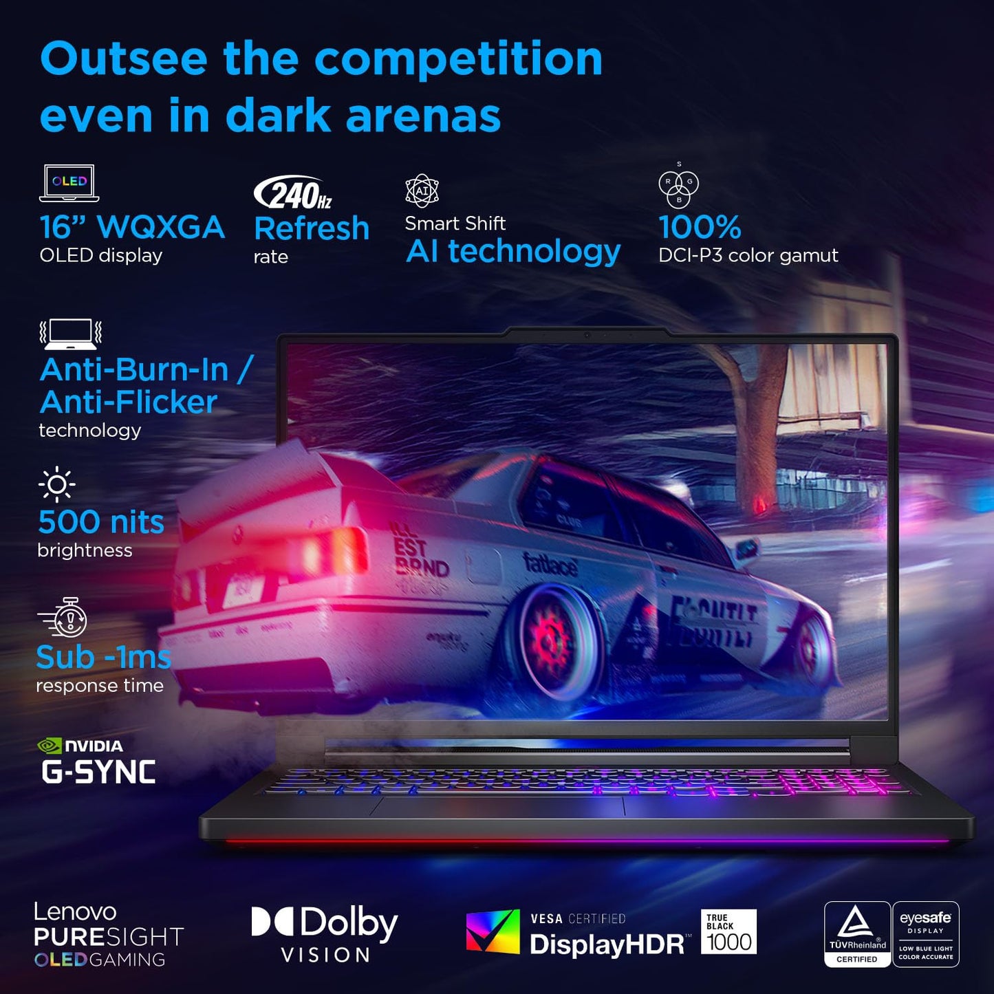 Lenovo Legion Pro 7 Gaming Core Ultra 9 275HX RTX 5090 24GB Graphics | 64GB RAM | 1TB SSD Storage | 16-inch WQXGA OLED 240Hz Display Laptop 83F500D8IN