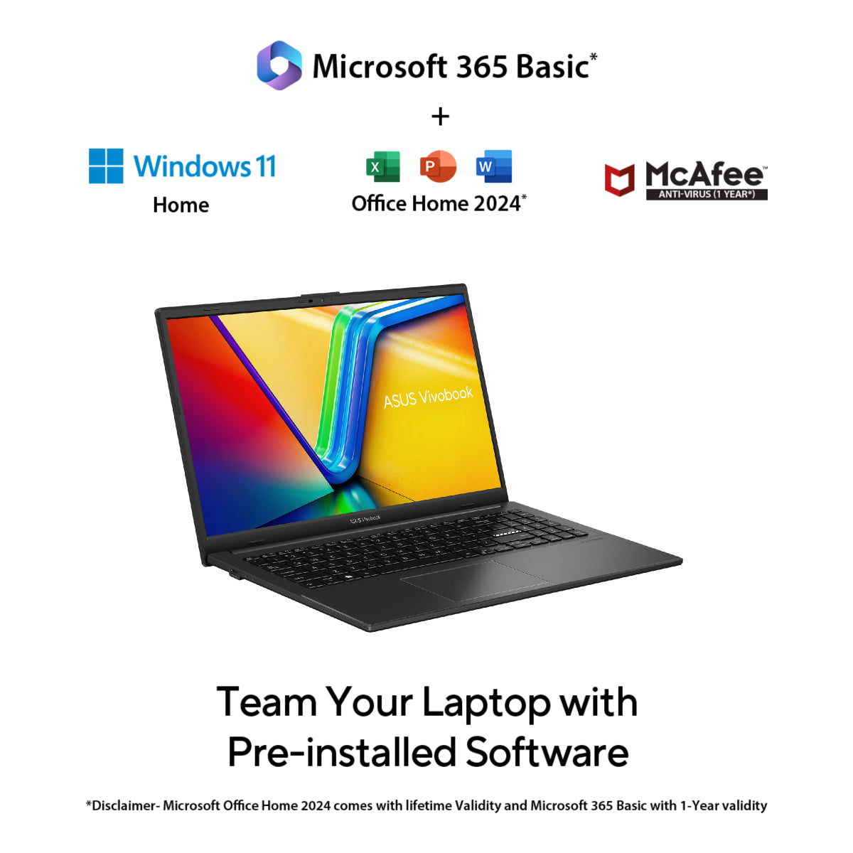 ASUS Vivobook 15 AMD Ryzen 5 7520U 16GB RAM 512GB SSD 15.6-inch FHD Laptop E1504FA-BQ2490WS