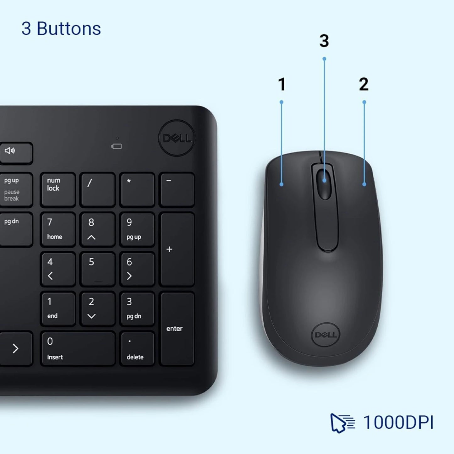DELL WIRELES K/B MOUSE COMBO KM3322W