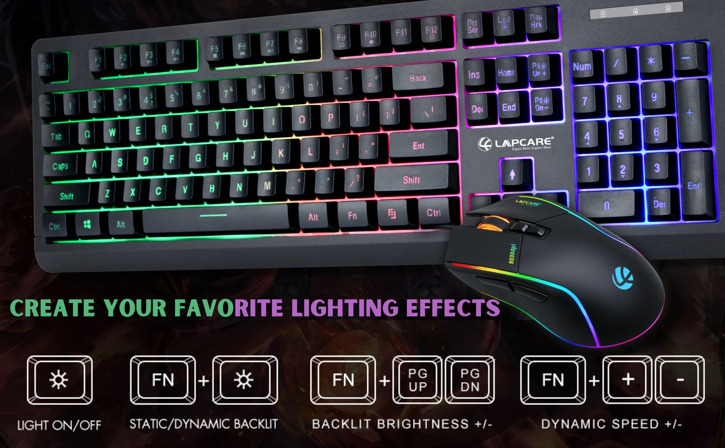LAPCARE RGB GAMING KIT LGC-012 036
