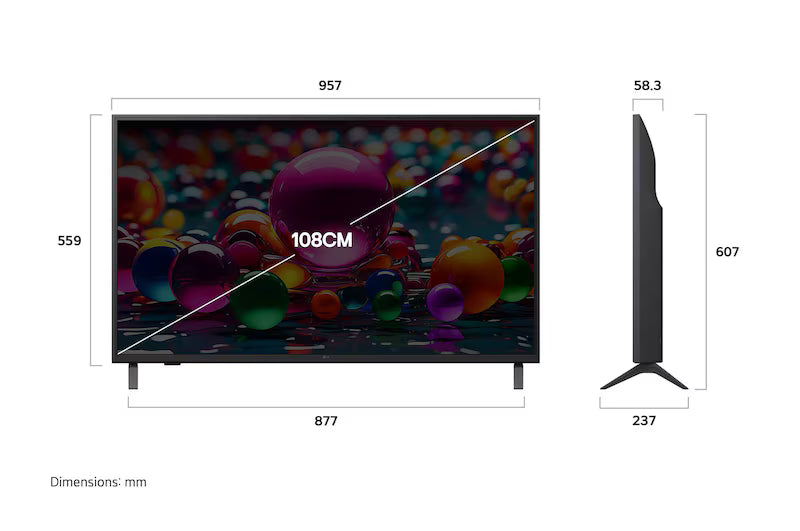 LG 108 cm (43 inches) 4K Ultra HD Smart LED TV 43UA82506LA