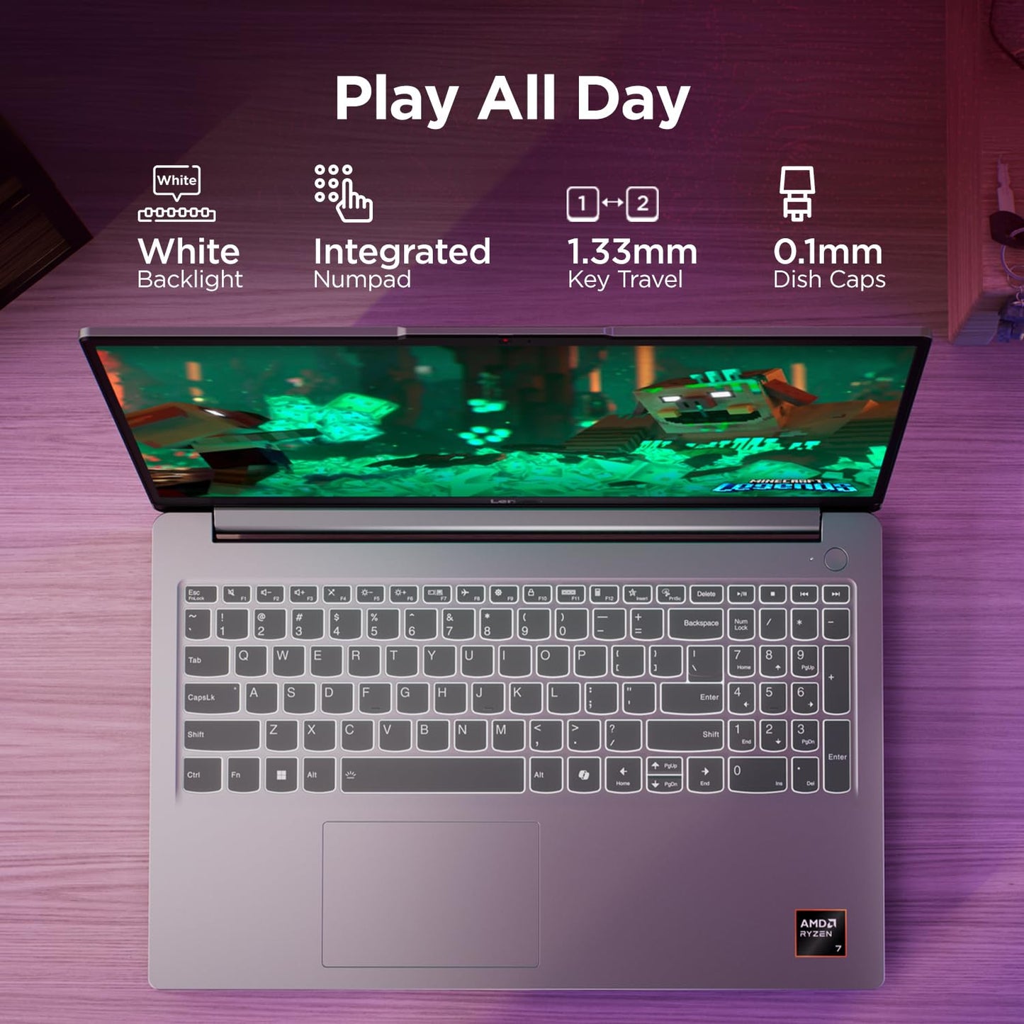 Lenovo LOQ Essential Gaming AMD Ryzen 7 170 RTX 4050 6GB Graphics | 16GB RAM | 512GB SSD Storage | 15.6-inch FHD 144Hz Display Laptop 83S000CPIN