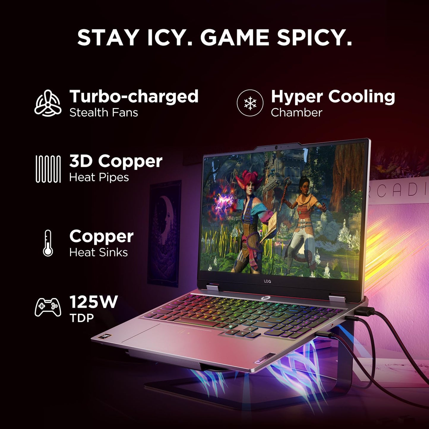 Lenovo LOQ Gaming AMD Ryzen 7 250 RTX 5060 8GB Graphics | 24GB RAM | 1TB SSD Storage | 15.6-inch FHD 144Hz Display Laptop 83JG008MIN