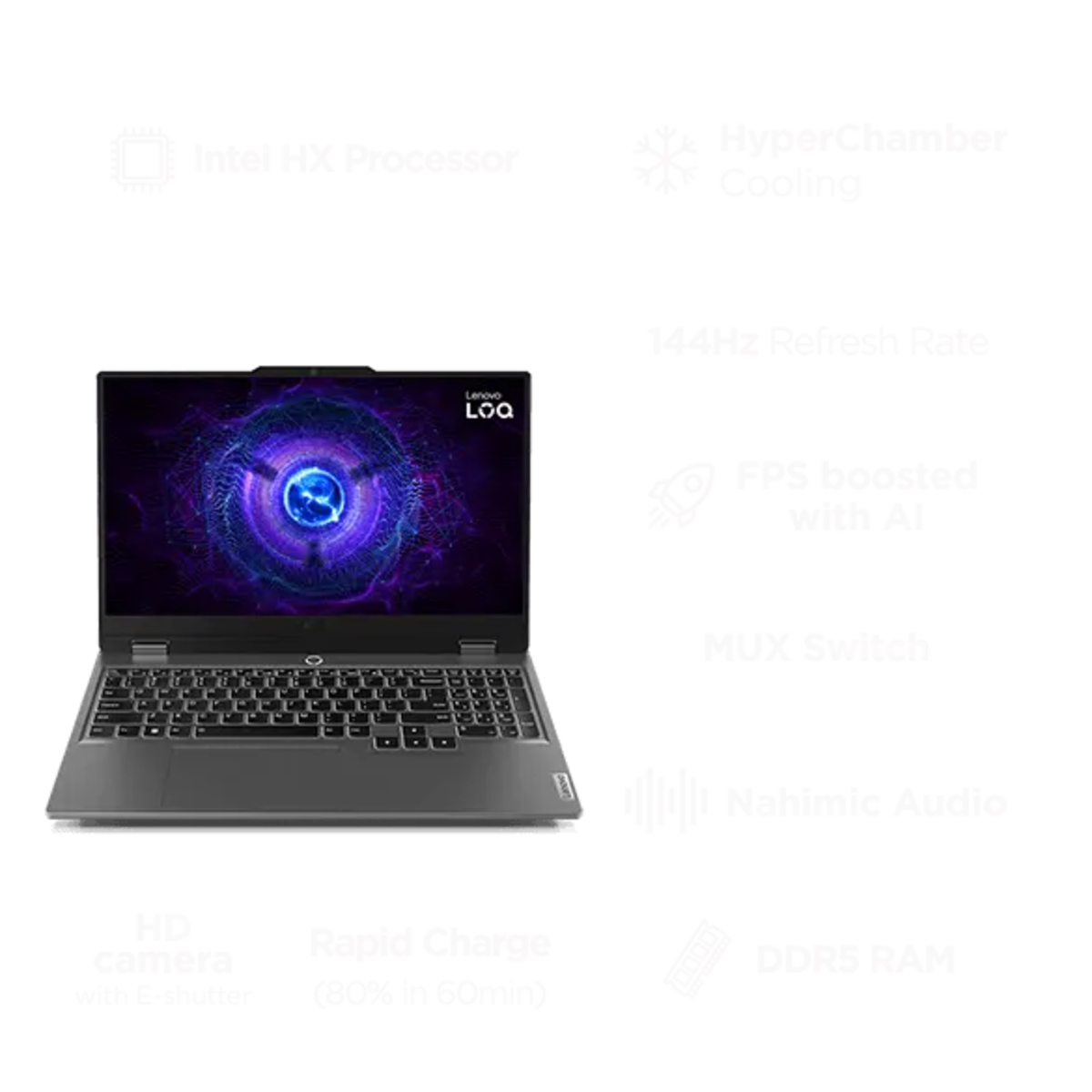 Lenovo LOQ Gaming Intel Core i5 13450HX RTX 3050A 4GB Graphics | 16GB RAM | 512GB SSD Storage | 15.6-inch FHD 144Hz Display RGB Laptop 83DV01B8IN
