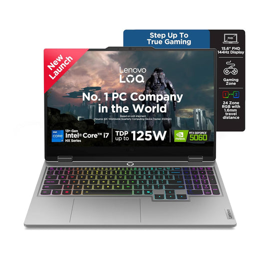 Lenovo LOQ Gaming Intel Core i7 13700HX RTX 5060 8GB Graphics | 16GB RAM | 1TB SSD Storage | 15.6-inch FHD 144Hz Display Laptop 83JE00U4IN