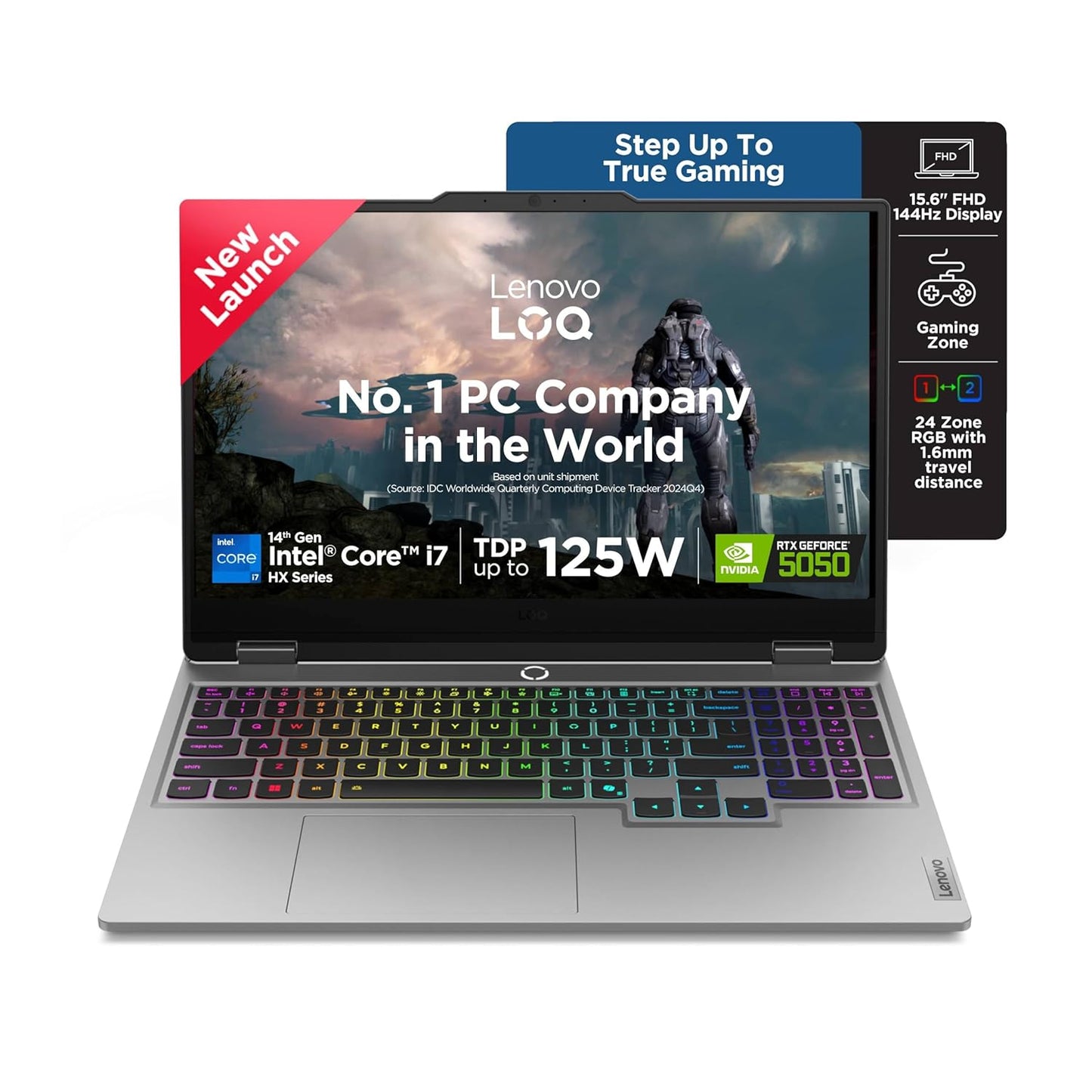 Lenovo LOQ Gaming Intel Core i7 14700HX RTX 5050 8GB Graphics | 16GB RAM | 1TB SSD Storage | 15.6-inch FHD 144Hz Display Laptop 83JE00U6IN