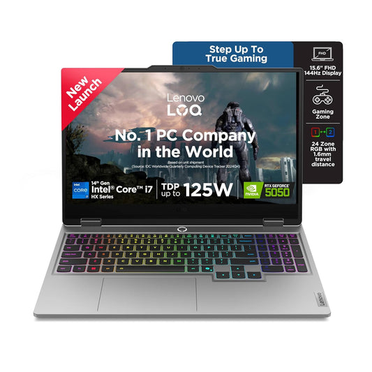Lenovo LOQ Gaming Intel Core i7 14700HX RTX 5050 8GB Graphics | 16GB RAM | 1TB SSD Storage | 15.6-inch FHD 144Hz Display Laptop 83JE00U6IN