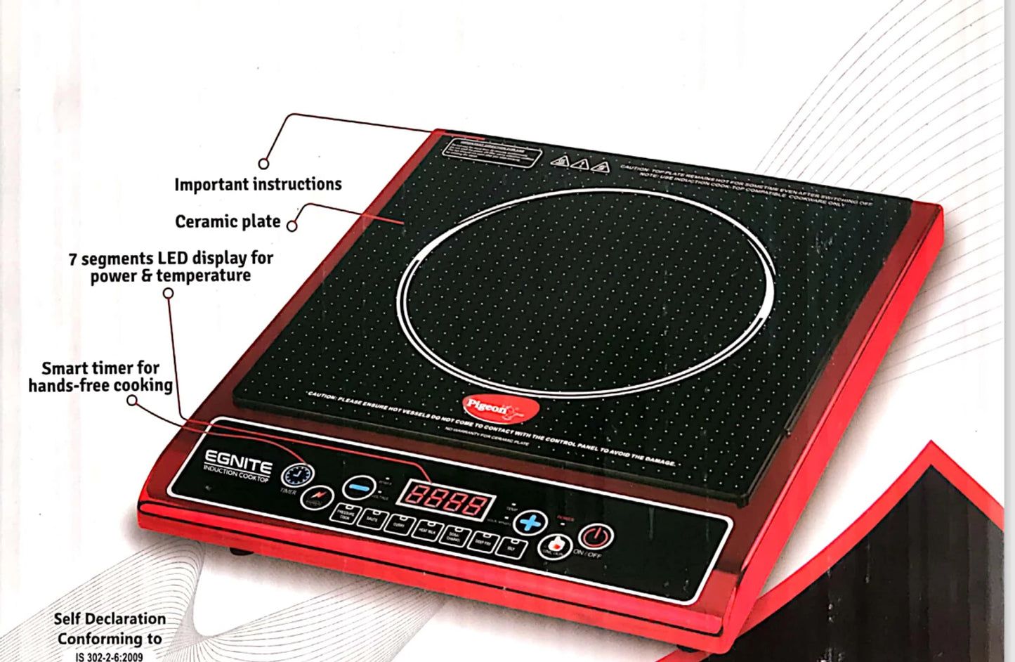 PIGEON INDUCTION EGNITE  COOKTOP