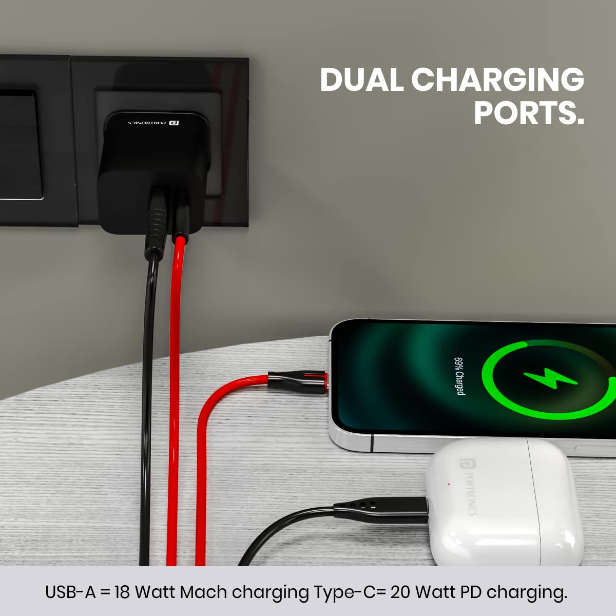 PORTRONICS ADAPTO 20B