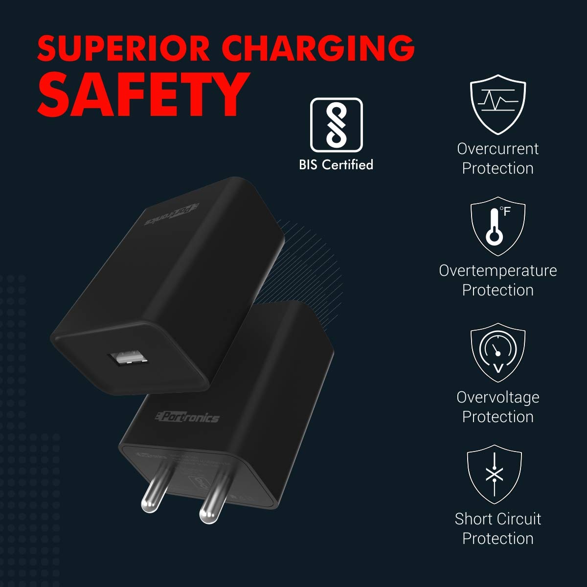 PORTRONICS ADAPTO 62 12W CHARGER