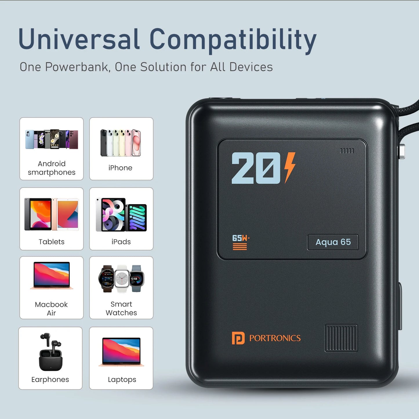 PORTRONICS AQUA 65 20K POWER BANK