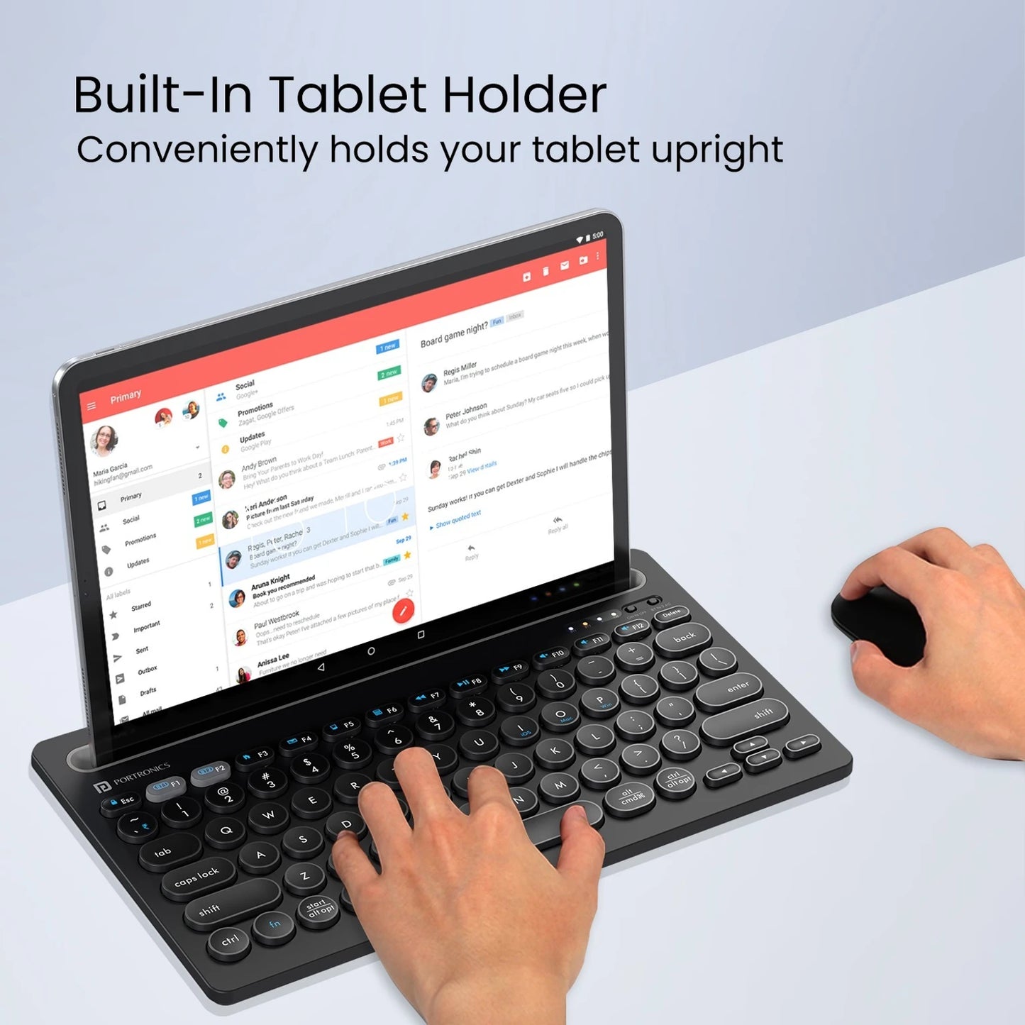 PORTRONICS BUBBLE DOCK WIRELESS KEYBOARD
