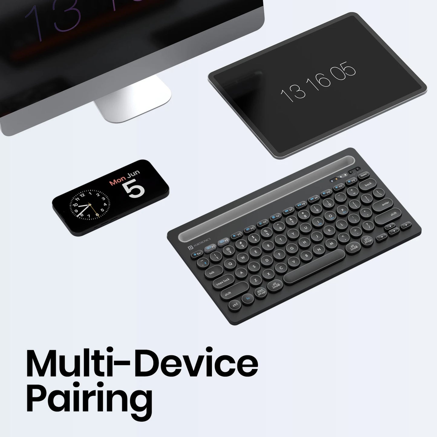 PORTRONICS BUBBLE DOCK WIRELESS KEYBOARD