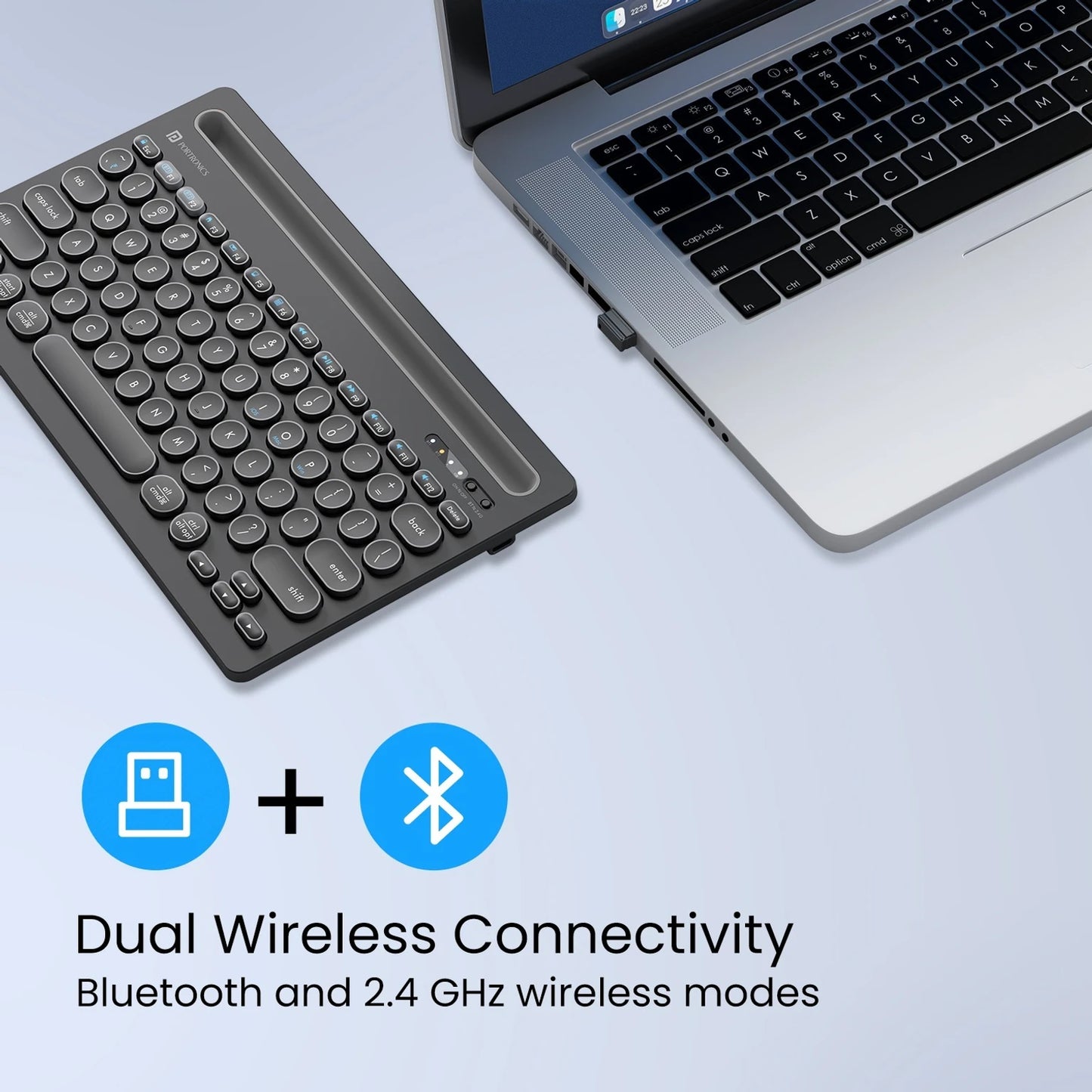 PORTRONICS BUBBLE DOCK WIRELESS KEYBOARD