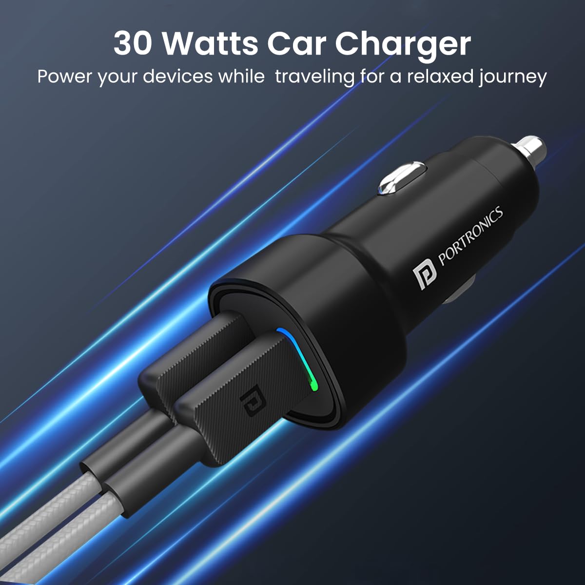 PORTRONICS CAR POWER 30W