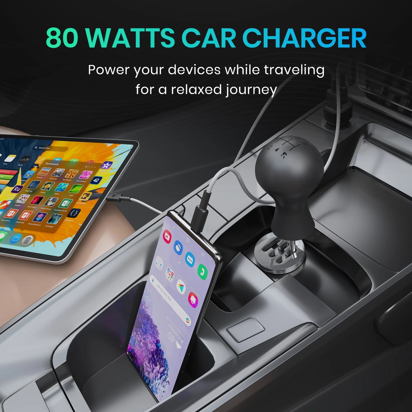 PORTRONICS CAR POWER 80W