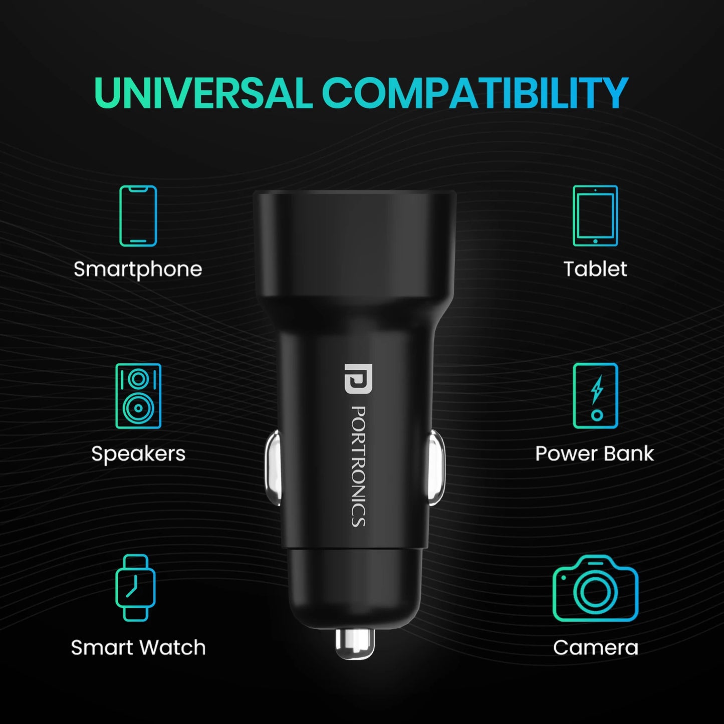 PORTRONICS CAR POWER 80W