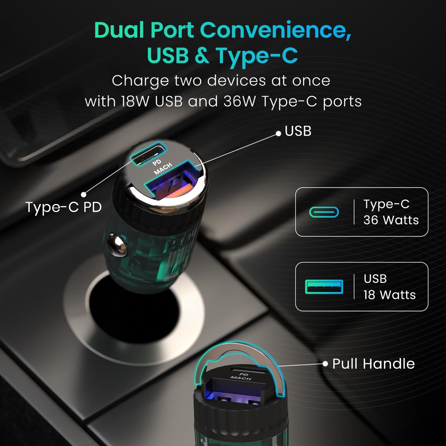 PORTRONICS CAR POWER VIEW 36W