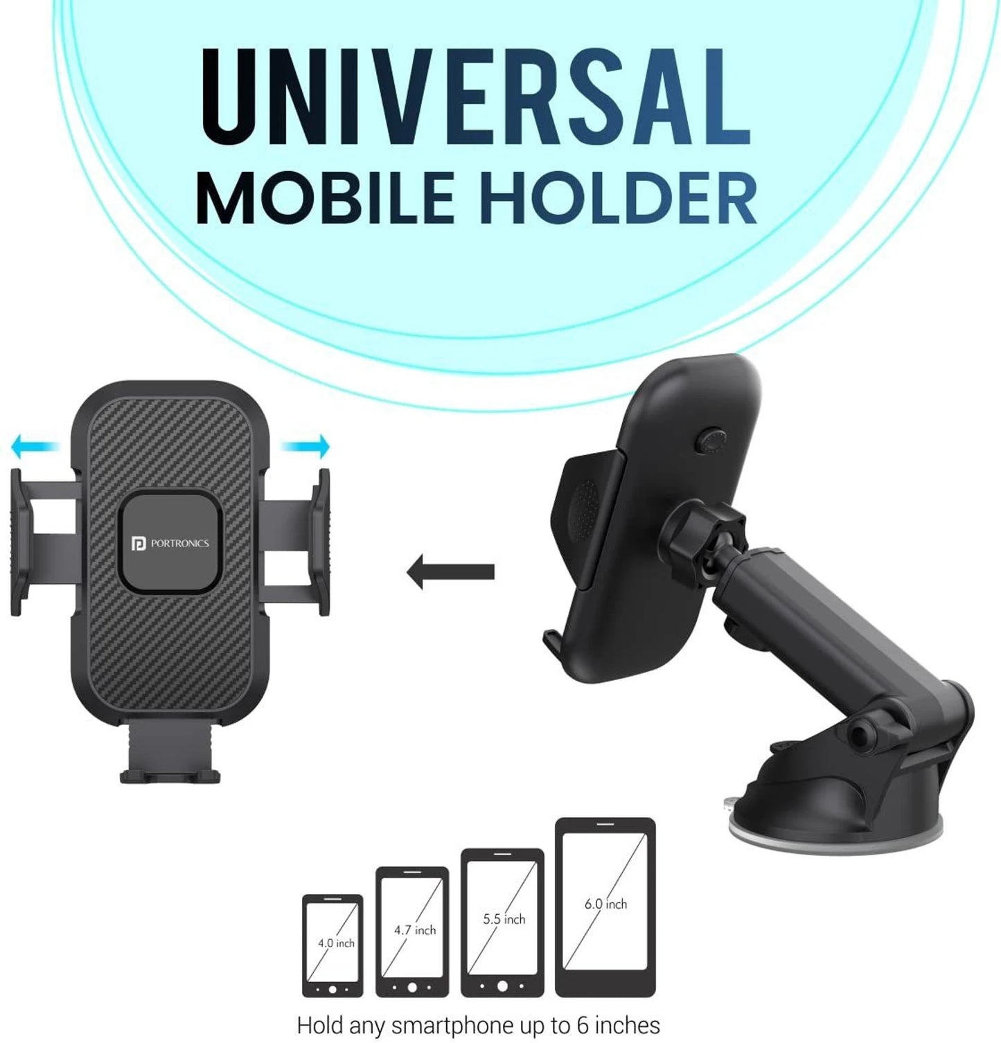 PORTRONICS CLAMP M CAR MOBILE HOLDER 116