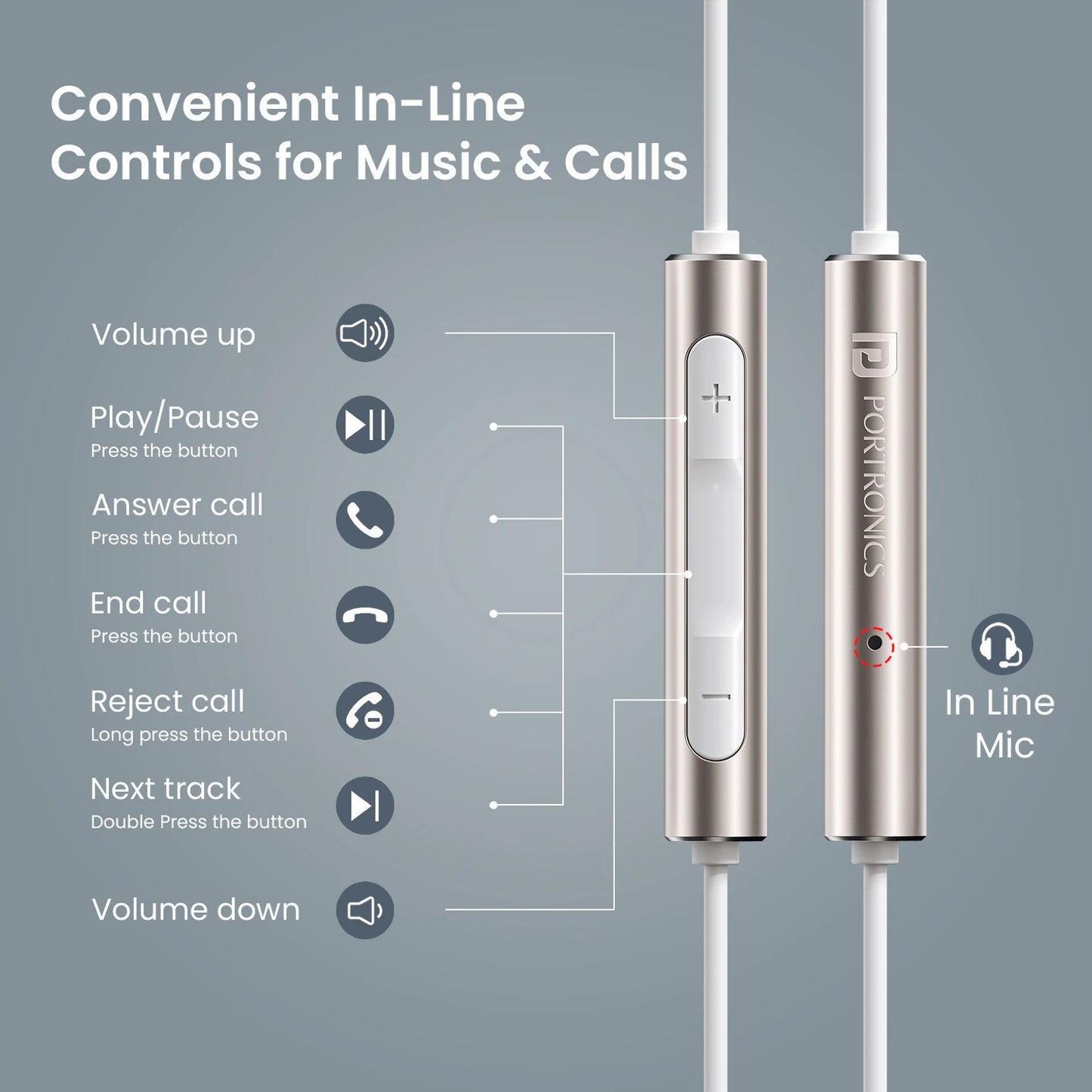 PORTRONICS CONCH SIGMA A EARPHONE