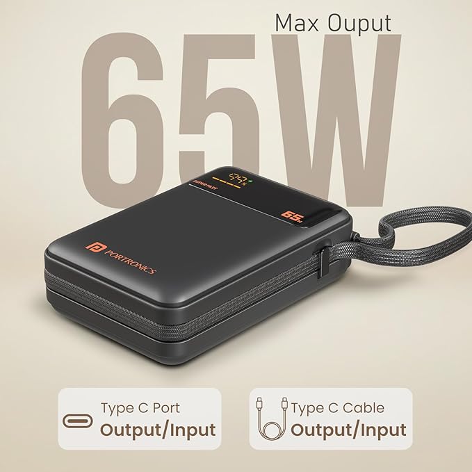 PORTRONICS IGNIS 65W 20K POWER BANK