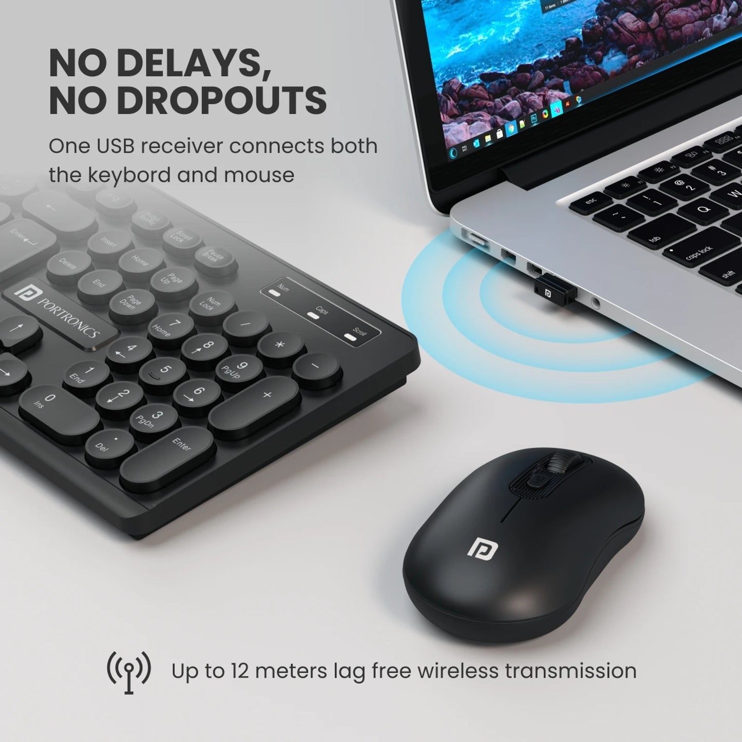 PORTRONICS KEYBOARD KEY6 COMBO KEYBOARD MOUSE