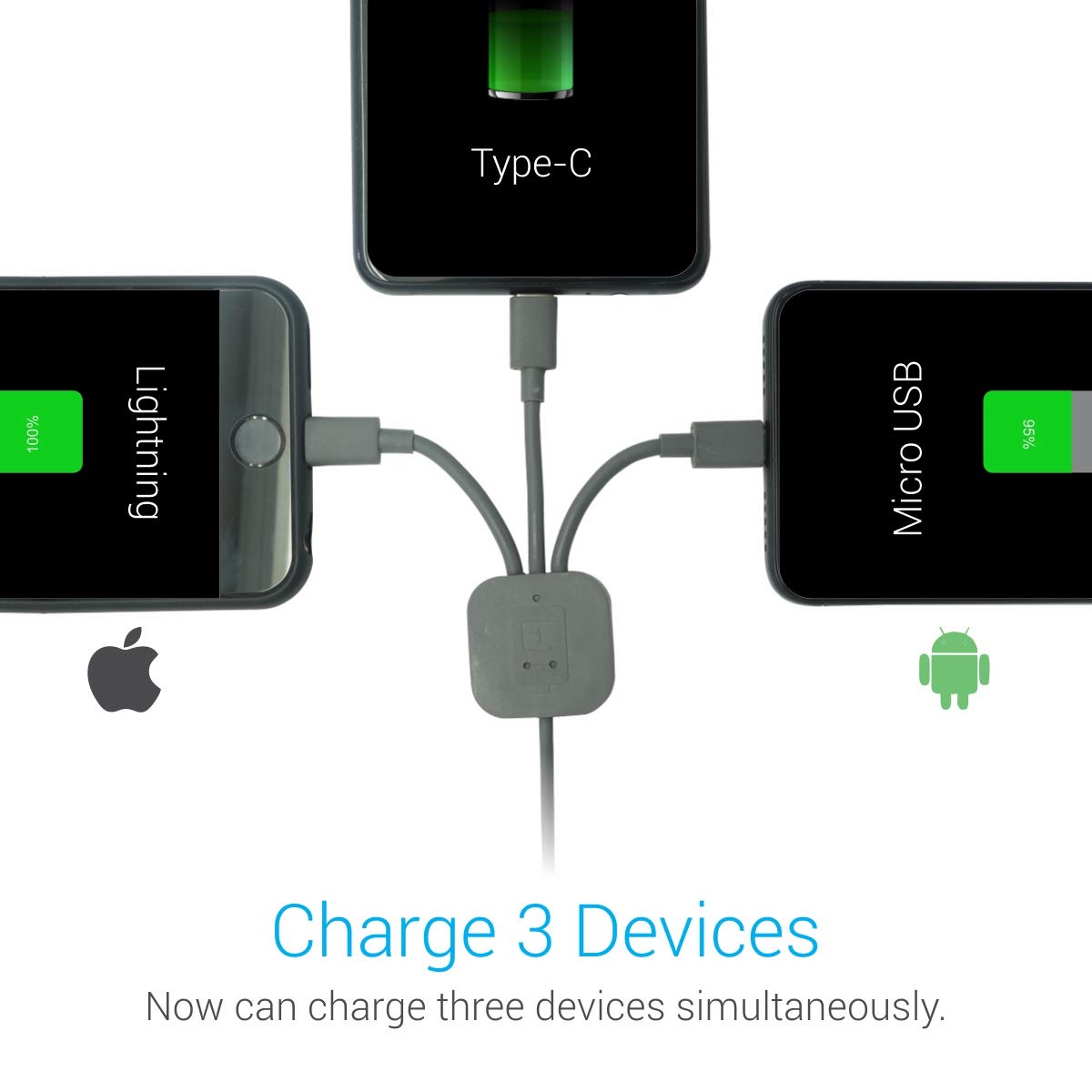 PORTRONICS KONNECT ATRIO 3 IN 1 CABLE