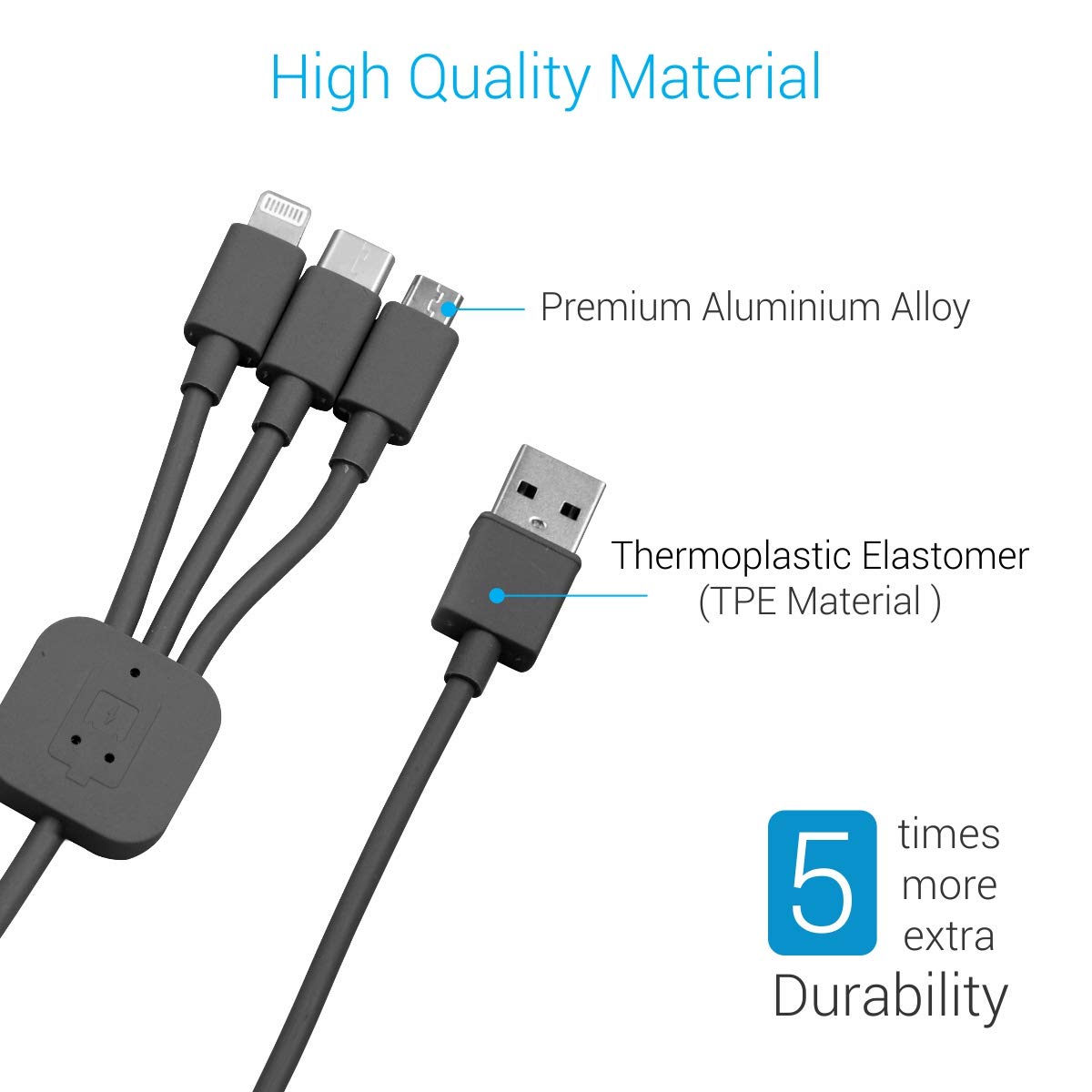 PORTRONICS KONNECT ATRIO 3 IN 1 CABLE