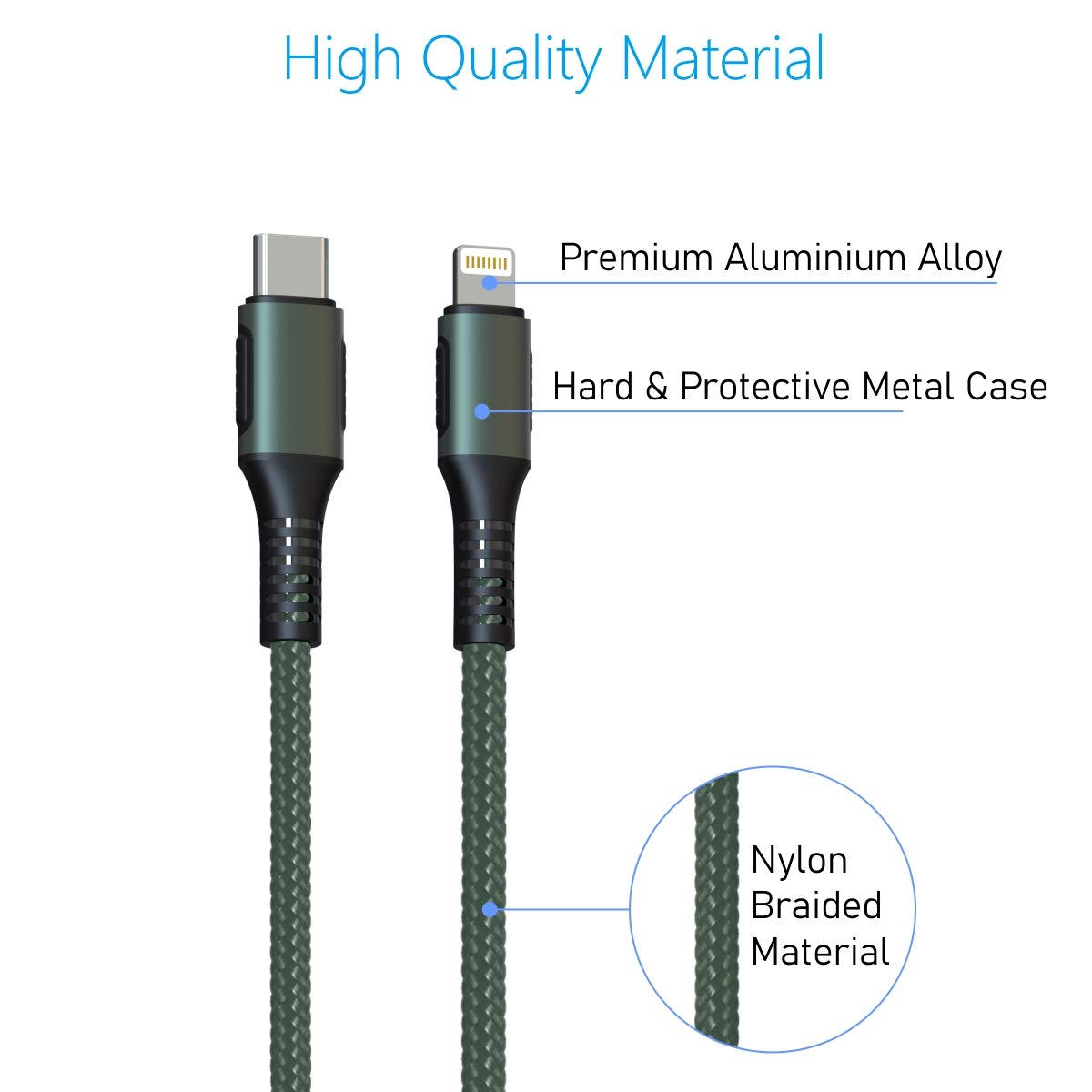 PORTRONICS KONNECT CL TYPE C TO 8 PIN CABLE
