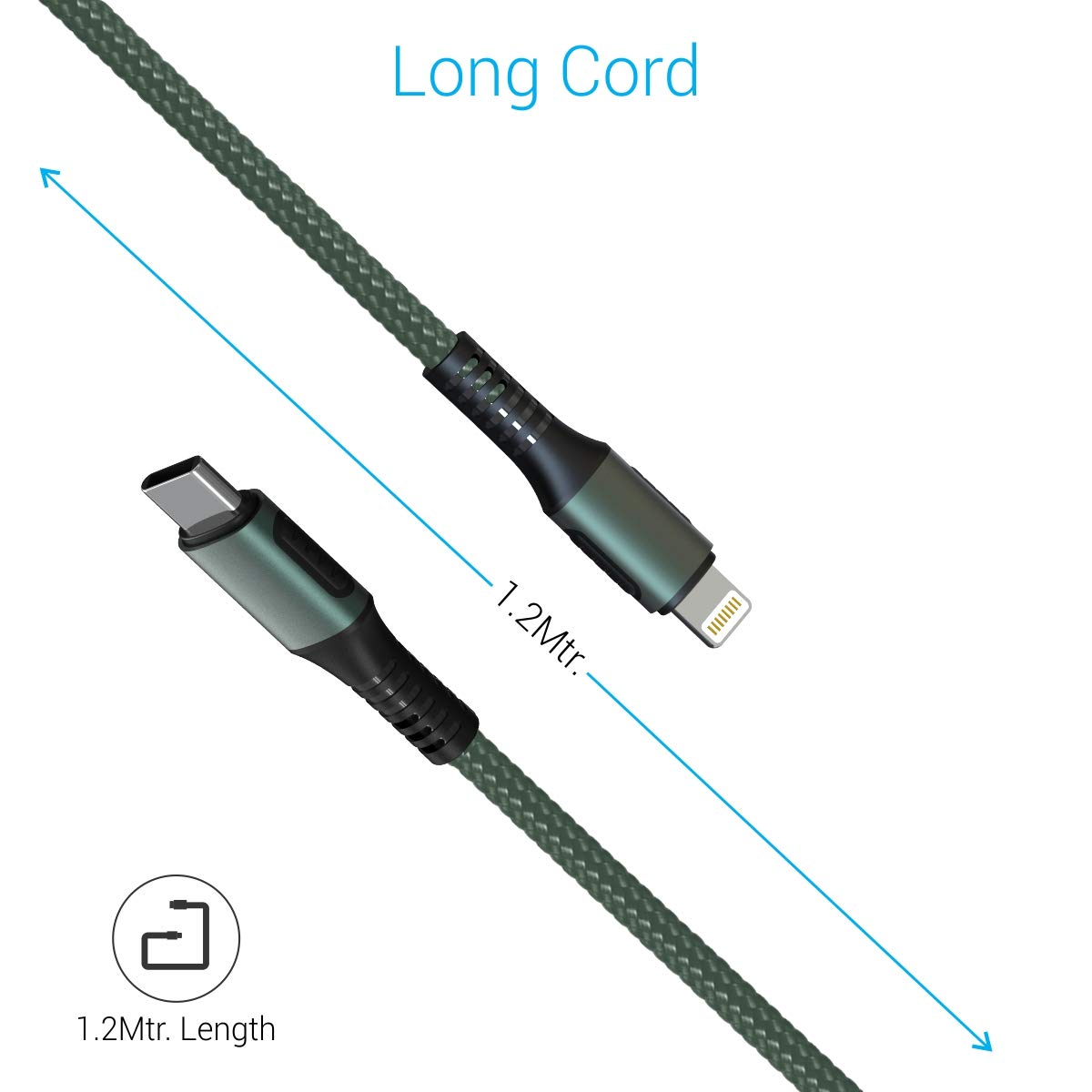 PORTRONICS KONNECT CL TYPE C TO 8 PIN CABLE