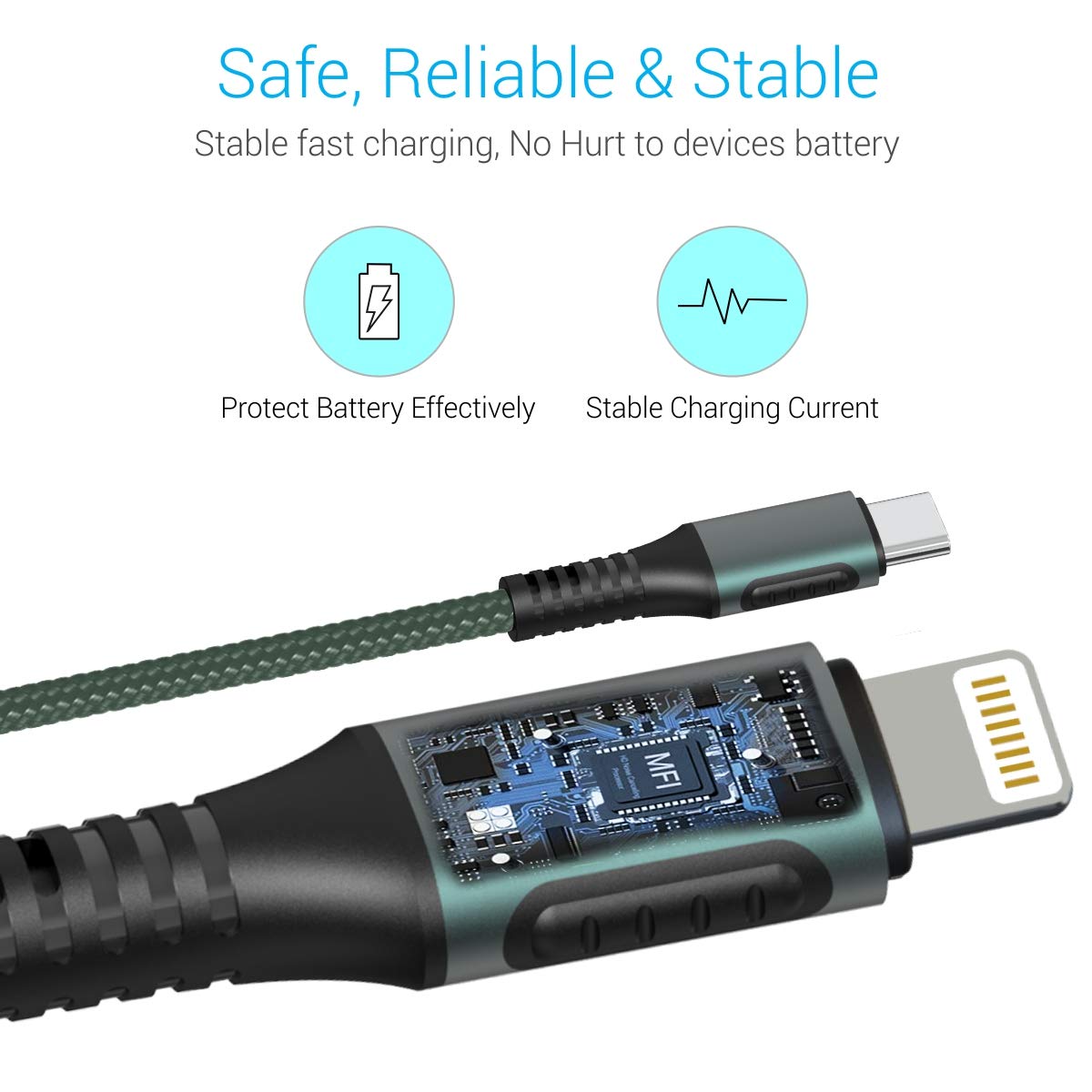 PORTRONICS KONNECT CL TYPE C TO 8 PIN CABLE