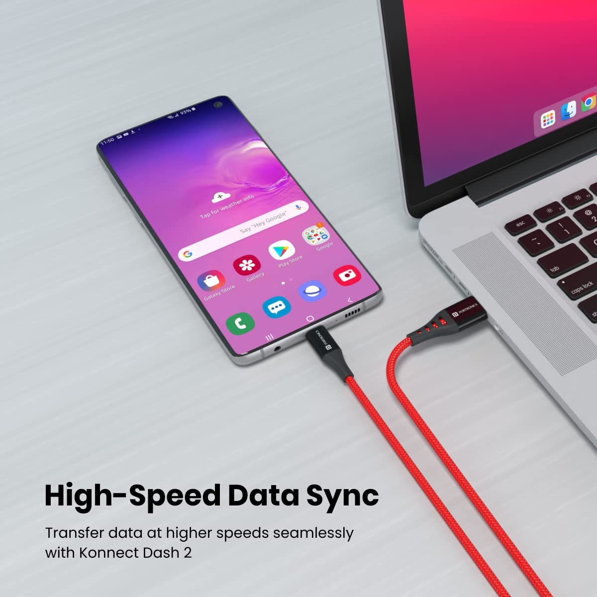 PORTRONICS KONNECT DASH 2 USB TO C CABLE