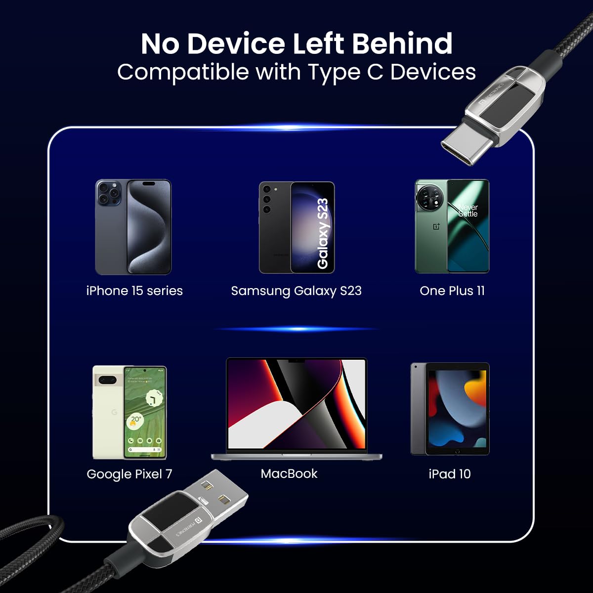 PORTRONICS KONNECT GRID A TO TYPE C CABLE