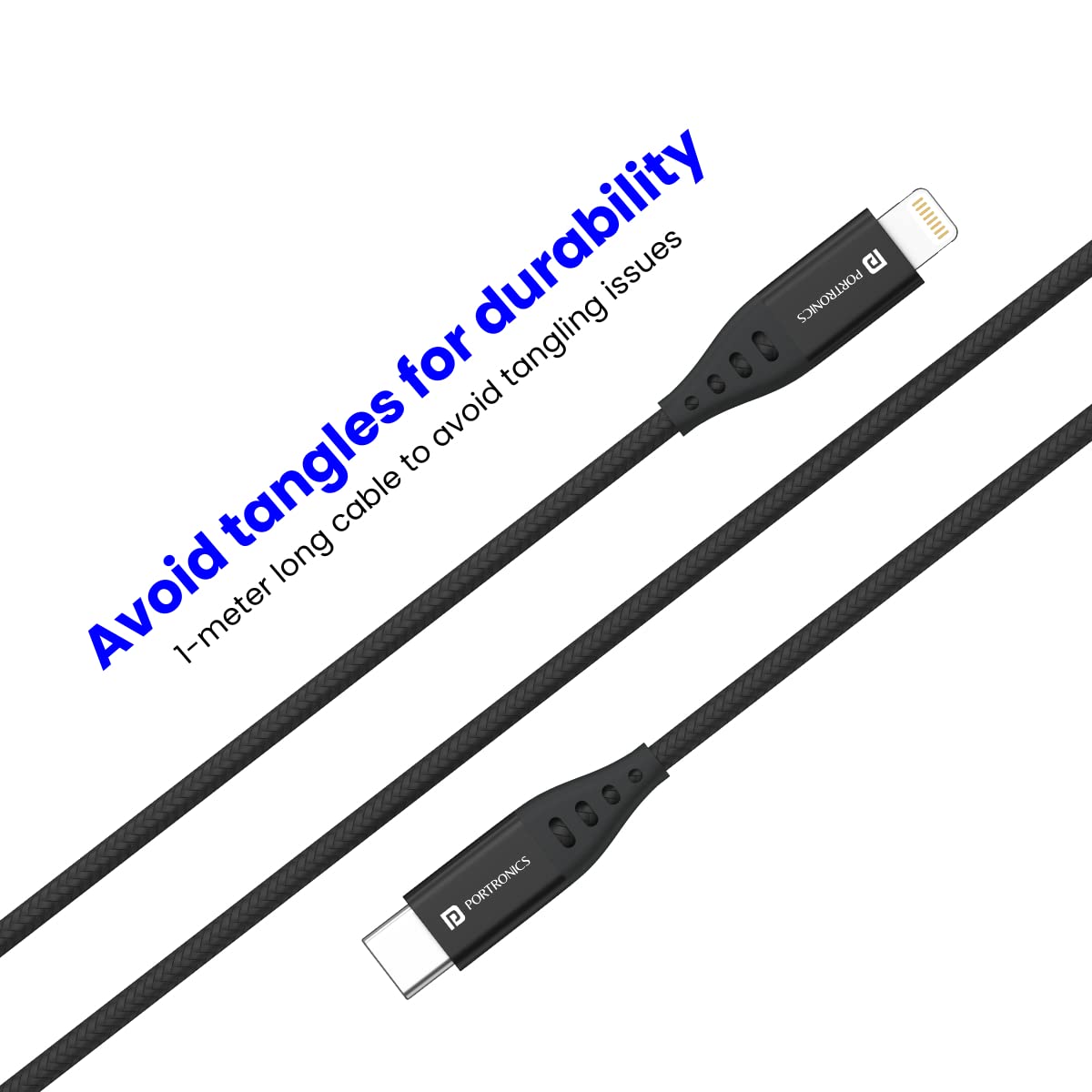 PORTRONICS KONNECT L1 TYPE C TO 8 PIN CABLE