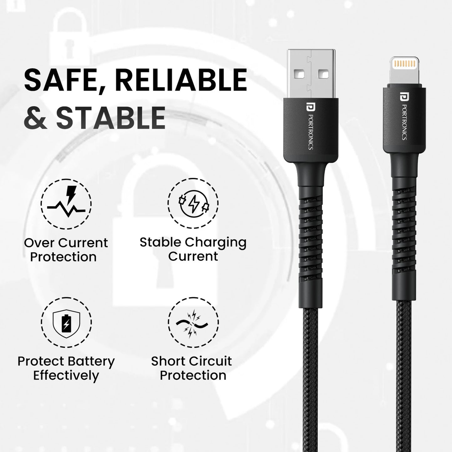 PORTRONICS KONNECT X USB TO 8 PIN CABLE