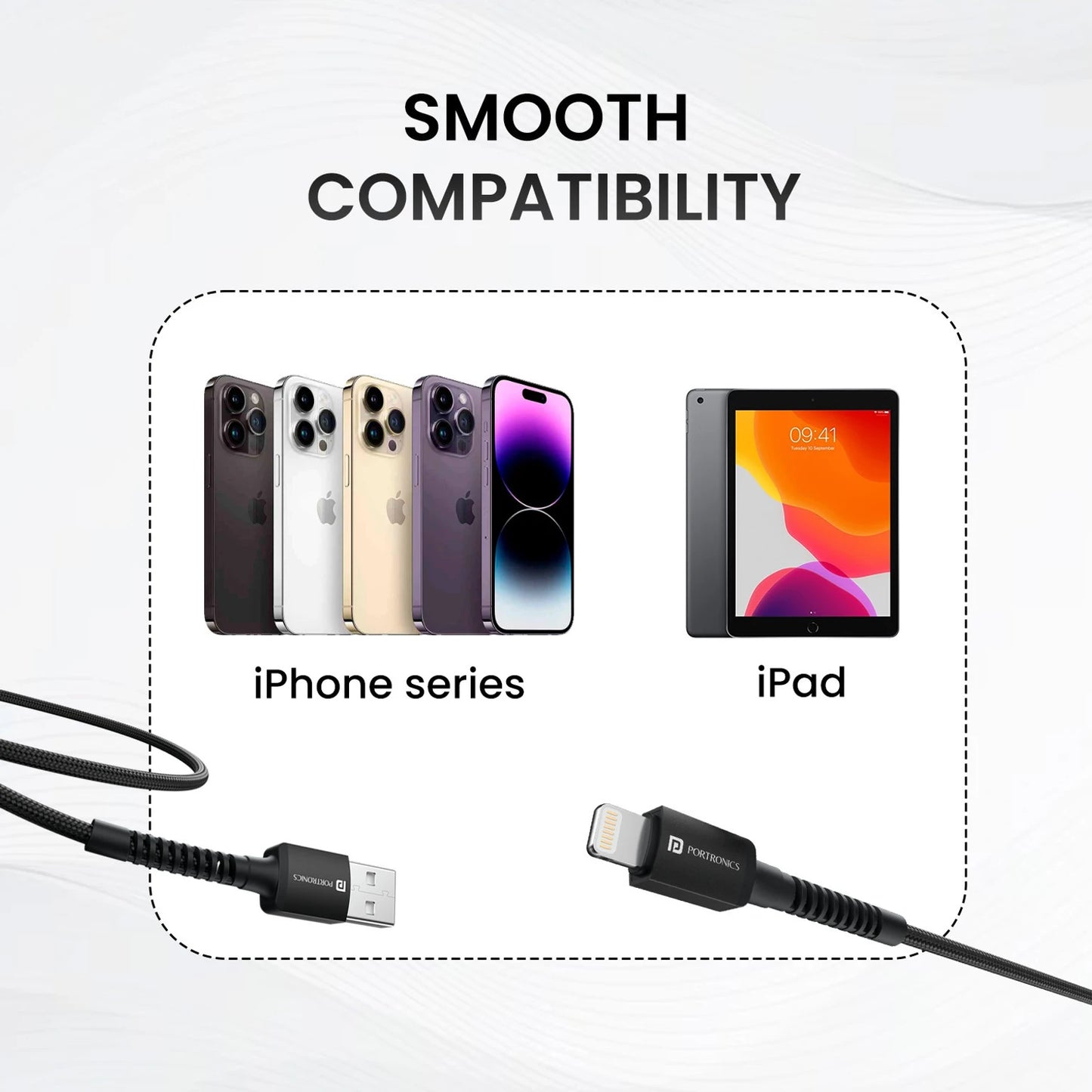PORTRONICS KONNECT X USB TO 8 PIN CABLE