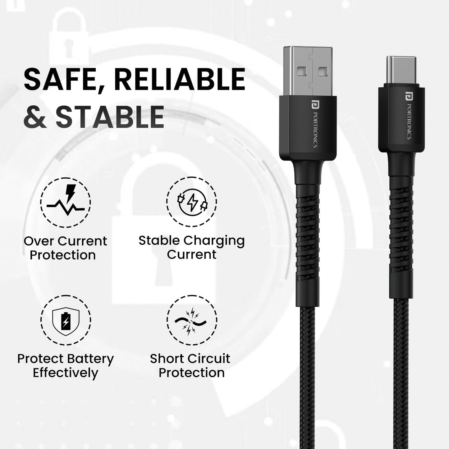 PORTRONICS KONNECT X USB TO TYPE C CABLE