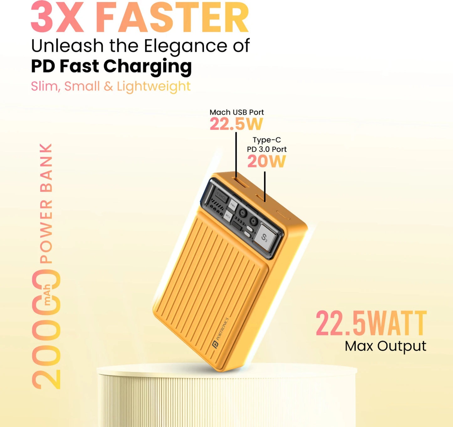 PORTRONICS LUXCELL 20K POWERBANK