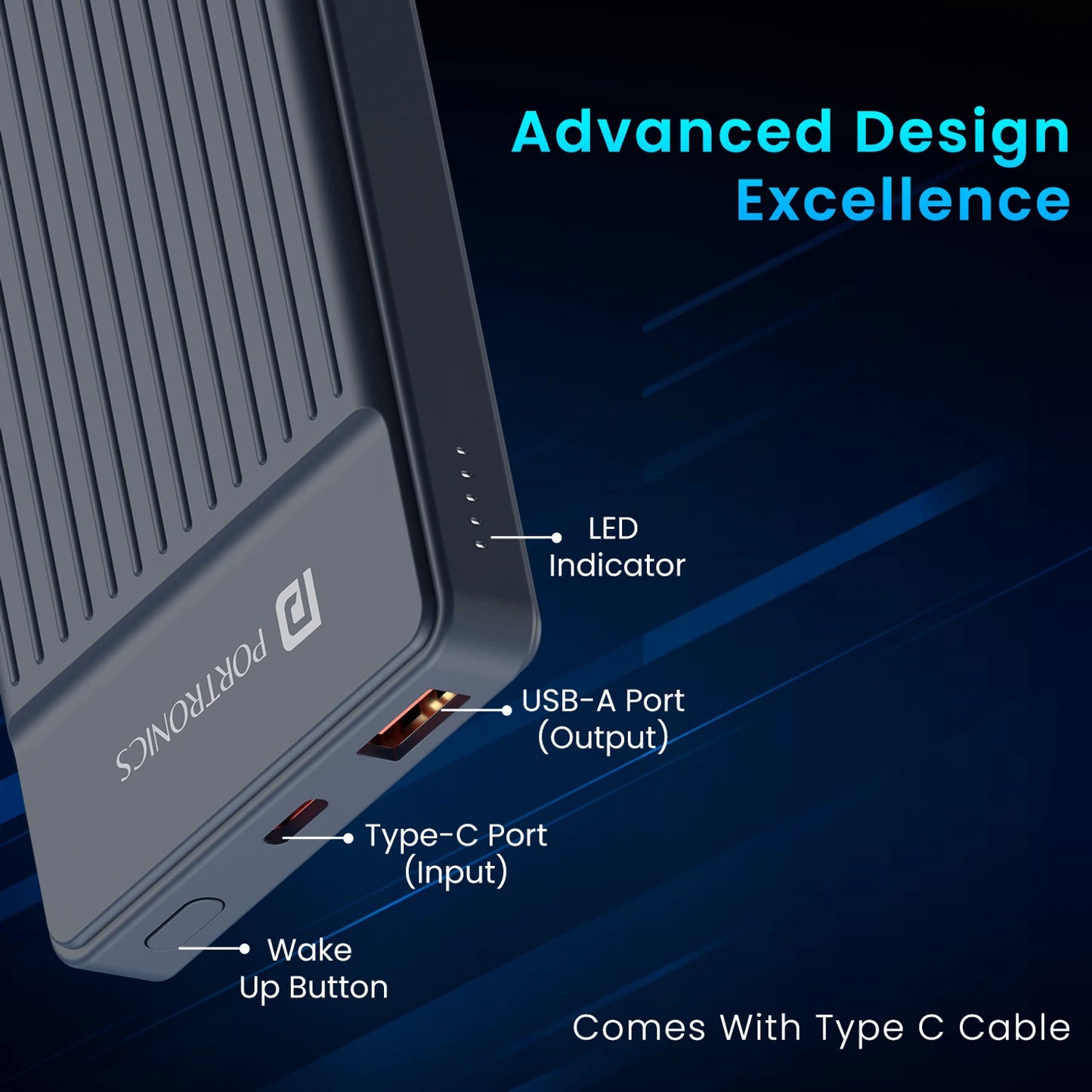 PORTRONICS LUXCELL B12 10K POWERBANK