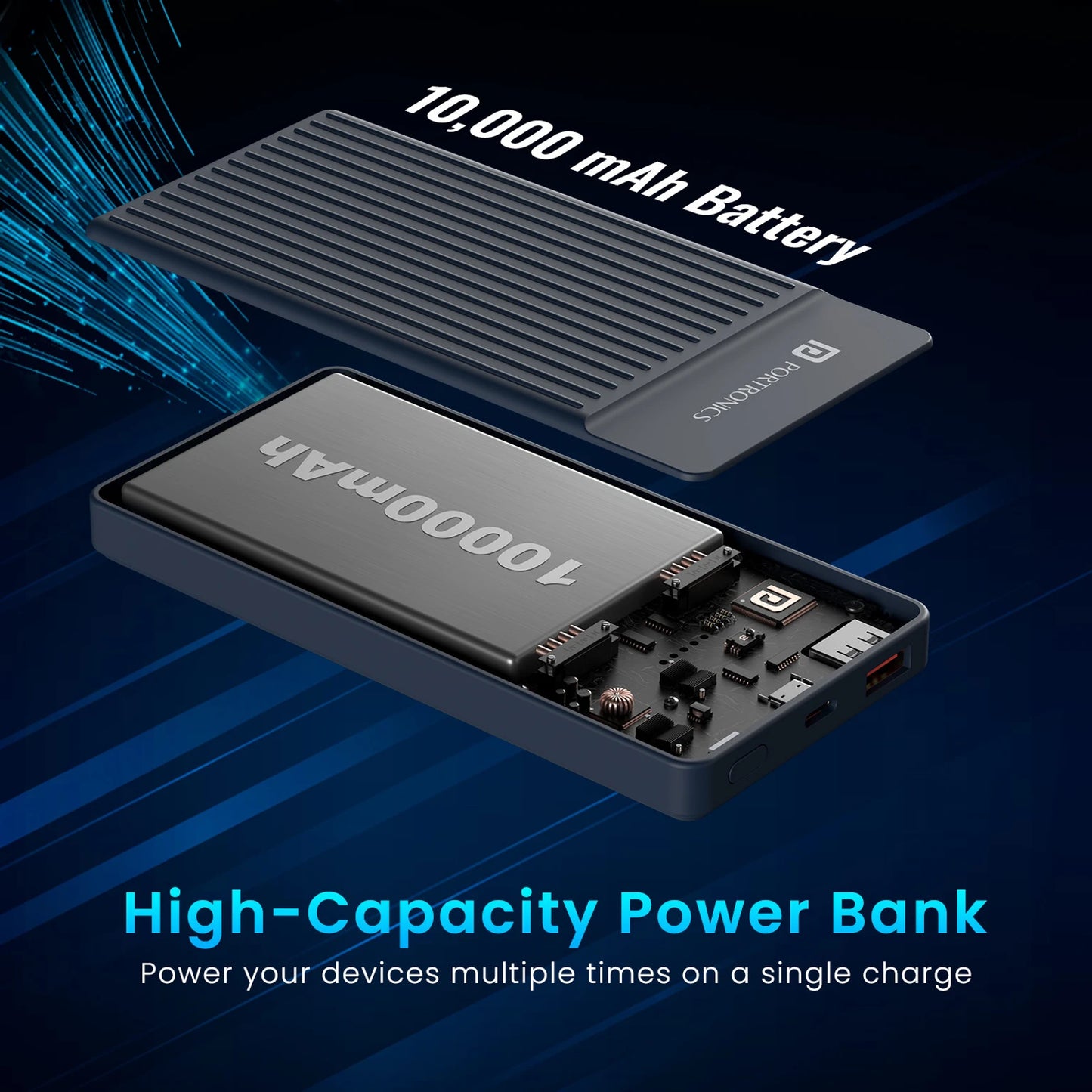 PORTRONICS LUXCELL B12 10K POWERBANK