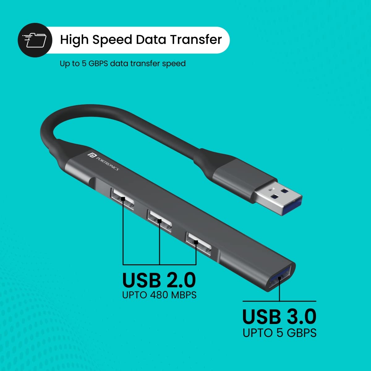 PORTRONICS M PORT 31 USB HUB 4 PORD 1484