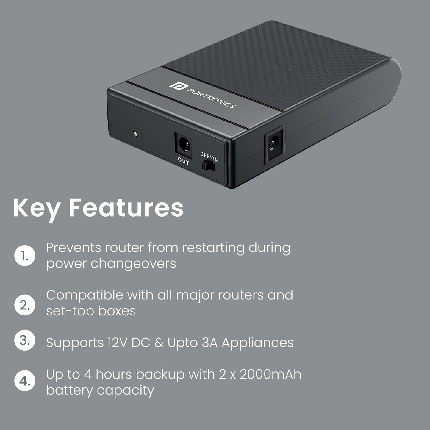 PORTRONICS POWER PLUS II 2000MAH MINI UPS