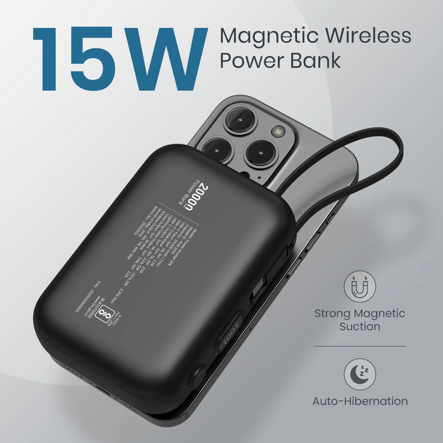 PORTRONICS POWER SHUTTER 20000MAH WIRELESS PB
